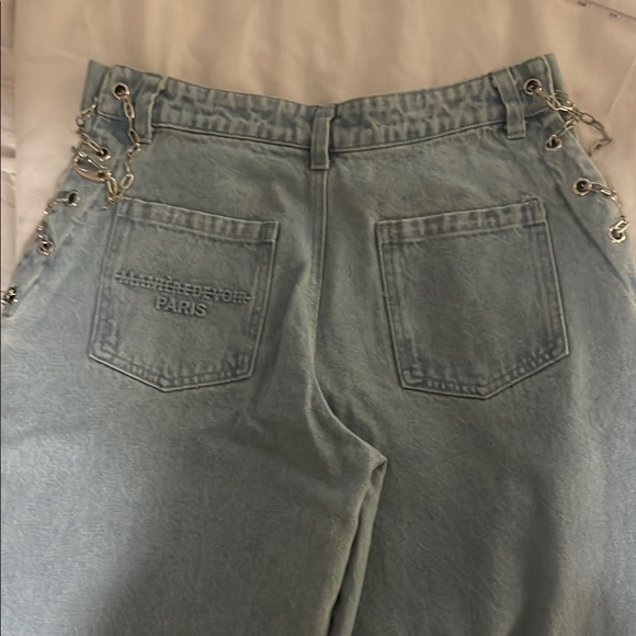 Maniere De Voir Blue Distressed Denim Jeans - Picture 4 of 6